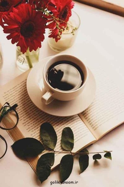 عکس پروفایل کتاب و گل و قهوه
