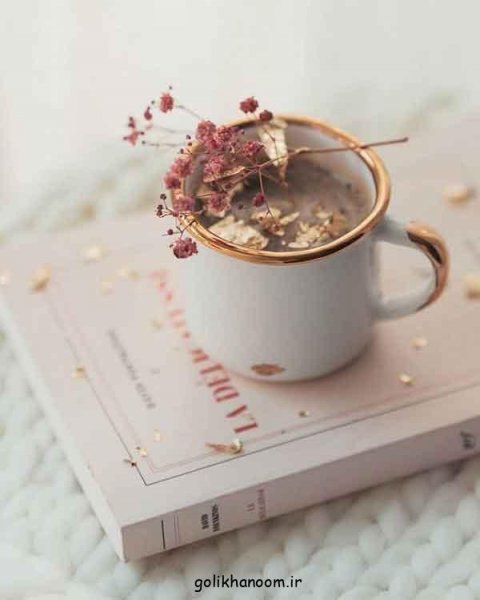  عکس پروفایل کتاب و گل و قهوه