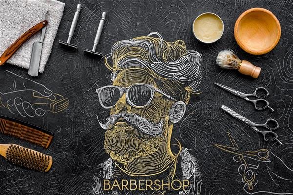 بک گراند ارایشگری مردانه