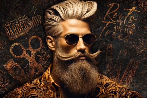  بک گراند ارایشگری مردانه