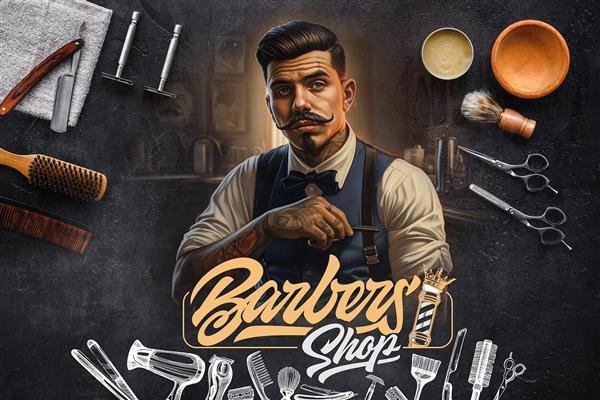  بک گراند ارایشگری مردانه