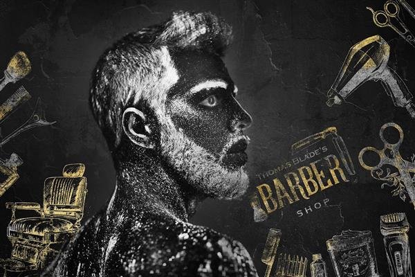  بک گراند ارایشگری مردانه