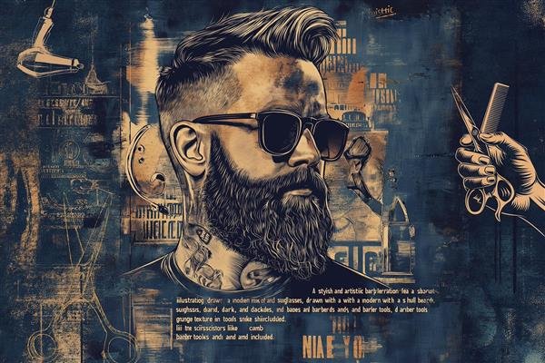  بک گراند ارایشگری مردانه