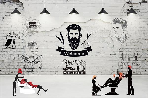  بک گراند ارایشگری مردانه