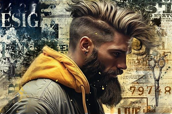  بک گراند ارایشگری مردانه