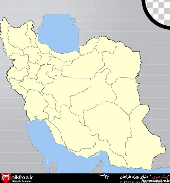 پروفایل نقشه ایران با دریا