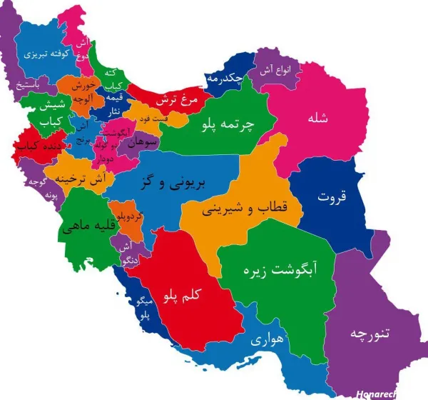 پروفایل نقشه ایران با دریا