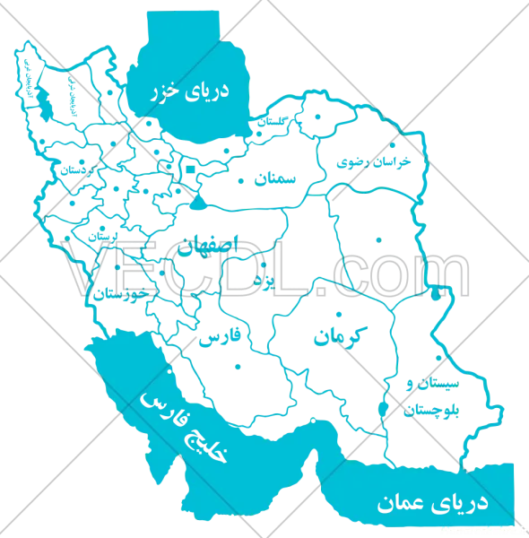  عکس نقشه ایران با اسم شهرها