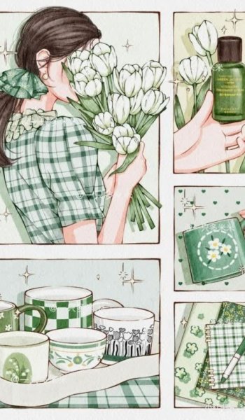  بک گراند کیوت پاستیلی سبز