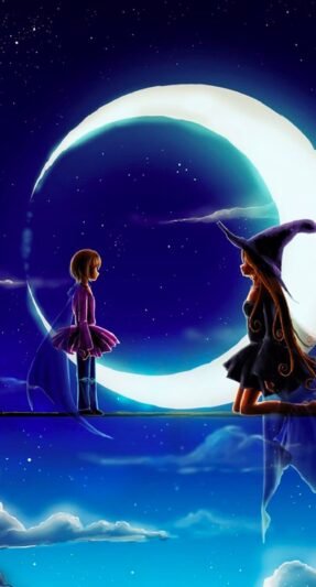  بک گراند ماه نصفه