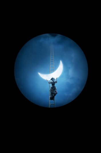  بک گراند ماه نصفه