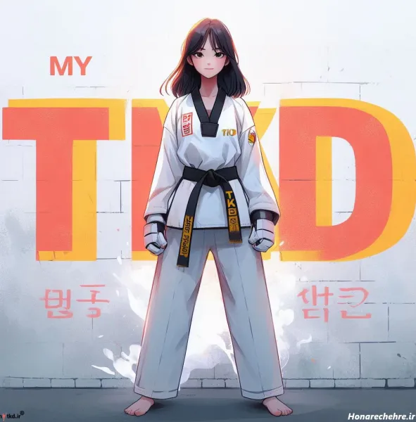  عکس دختر تکواندوکار از پشت برای پروفایل