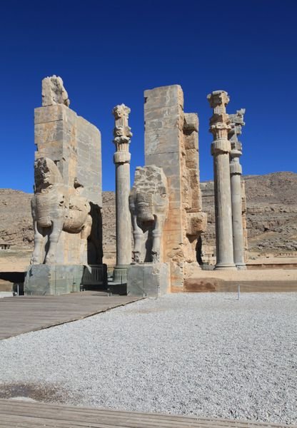  عکس تخت جمشید در زمان هخامنشیان