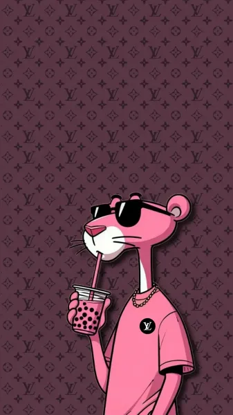  عکس پلنگ صورتی با سیگار