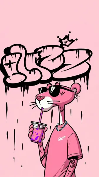 عکس پلنگ صورتی خفن برای پروفایل