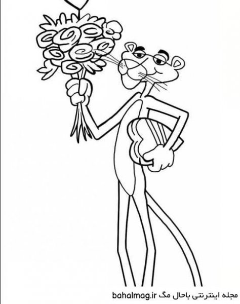  عکس پلنگ صورتی برای نقاشی