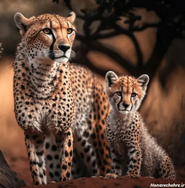  عکس پلنگ سیاه و سفید