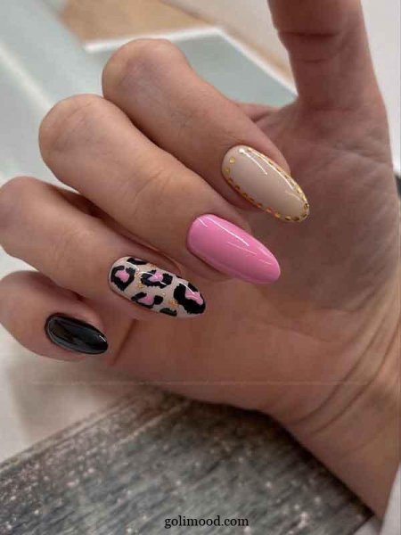  طرح ناخن پلنگی شیک