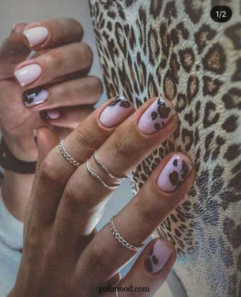  طرح ناخن پلنگی شیک
