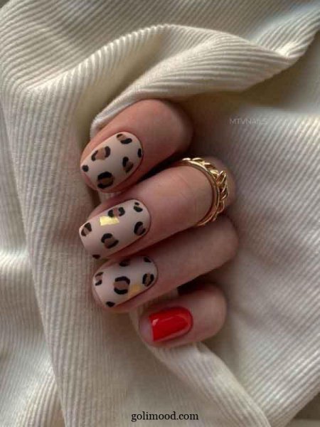  طرح ناخن پلنگی شیک