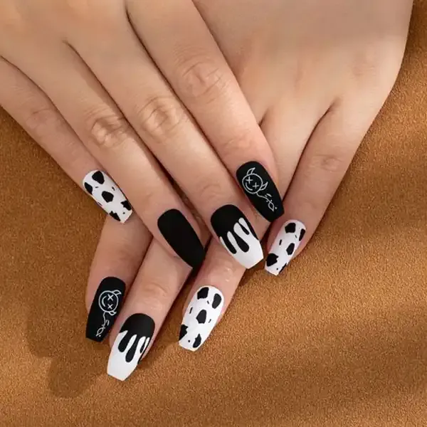  طرح ناخن پلنگی قهوه ای