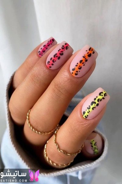  طرح ناخن پلنگی بنفش