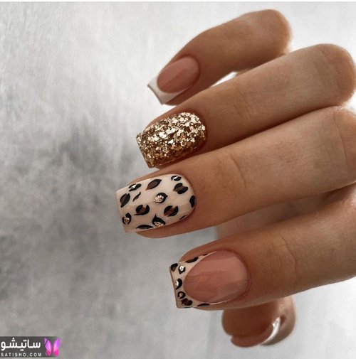  طرح ناخن پلنگی بنفش