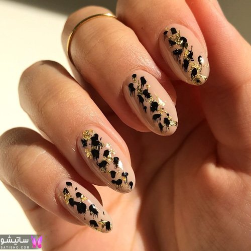  طرح ناخن پلنگی بنفش