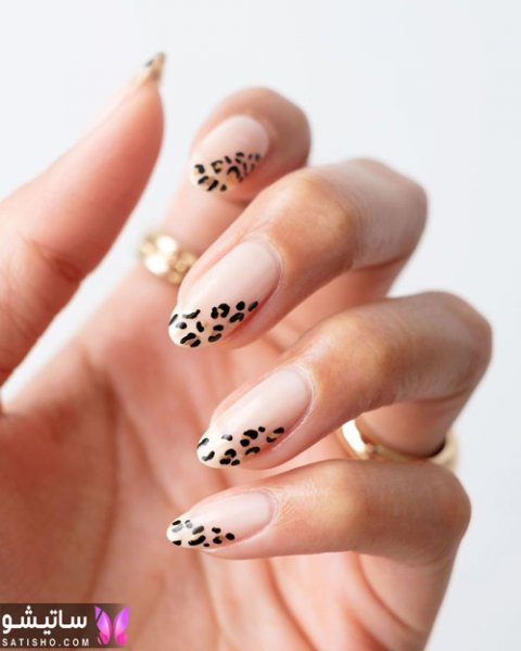  طرح ناخن پلنگی بنفش