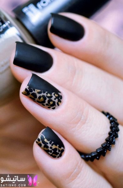  طرح ناخن پلنگی بنفش