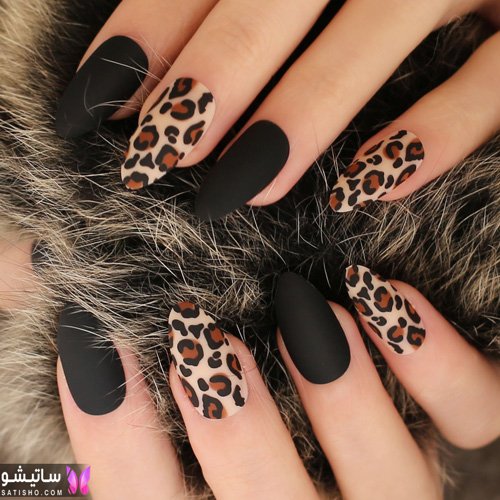  طرح ناخن پلنگی بنفش