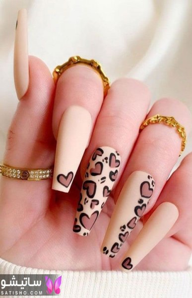  طرح ناخن پلنگی بنفش