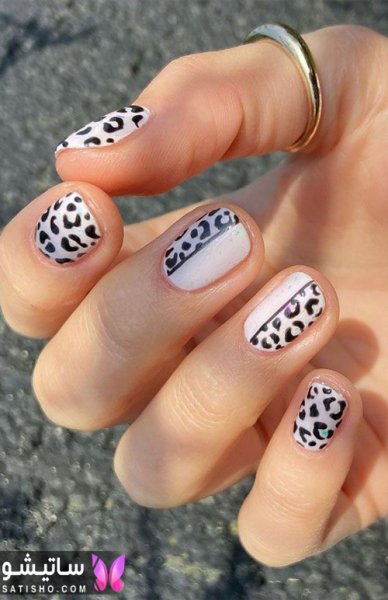  طرح ناخن پلنگی بنفش