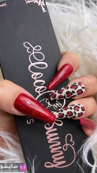  طرح ناخن پلنگی بنفش