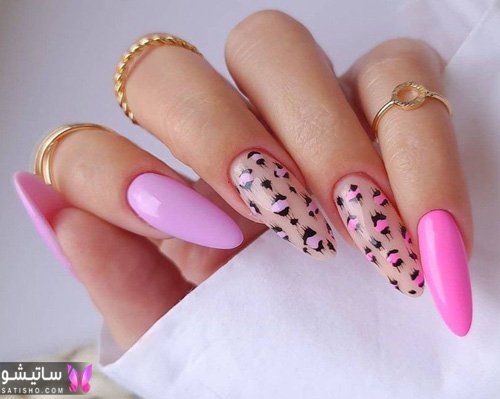  طرح ناخن پلنگی بنفش