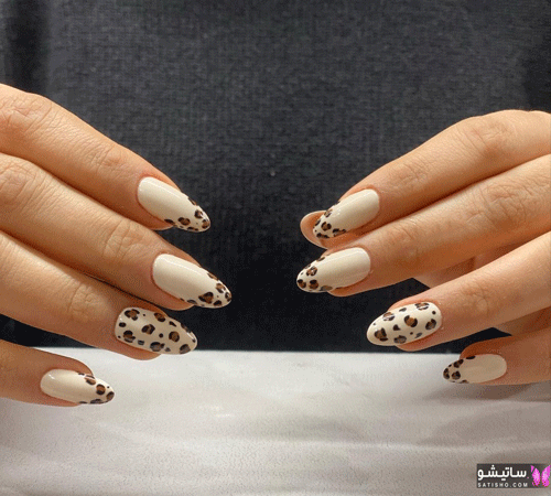  طرح ناخن پلنگی بنفش