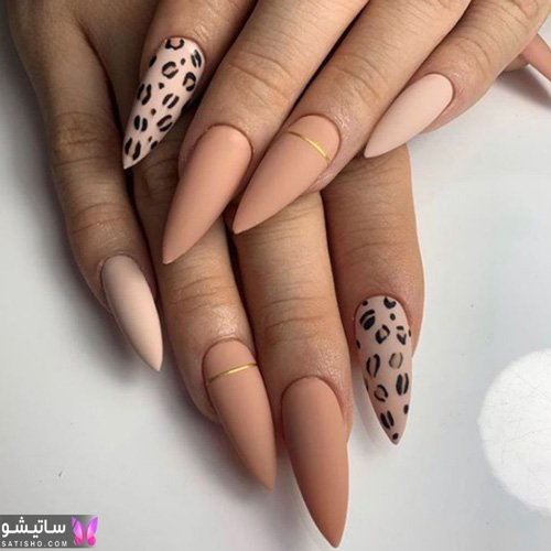  طرح ناخن پلنگی بنفش