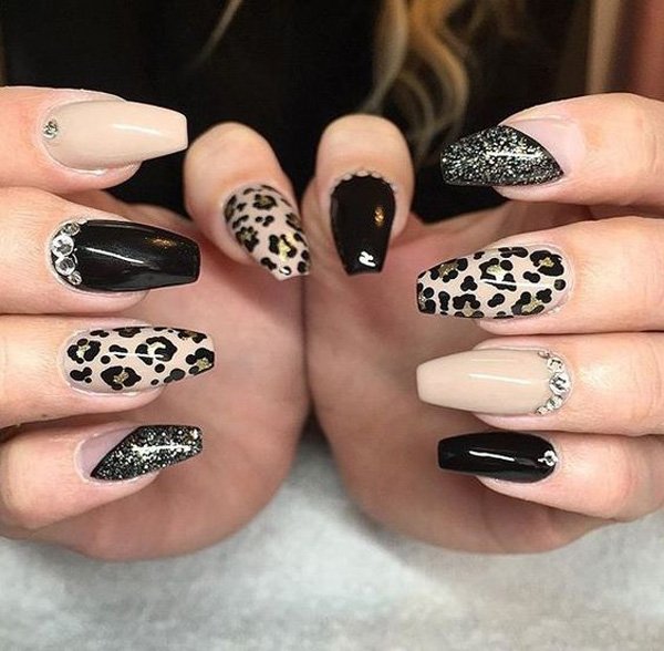  طرح ناخن پلنگی کرمی