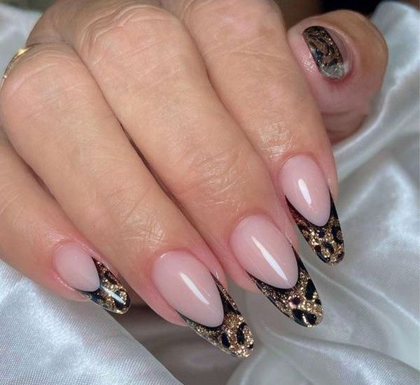  طرح ناخن پلنگی طلایی