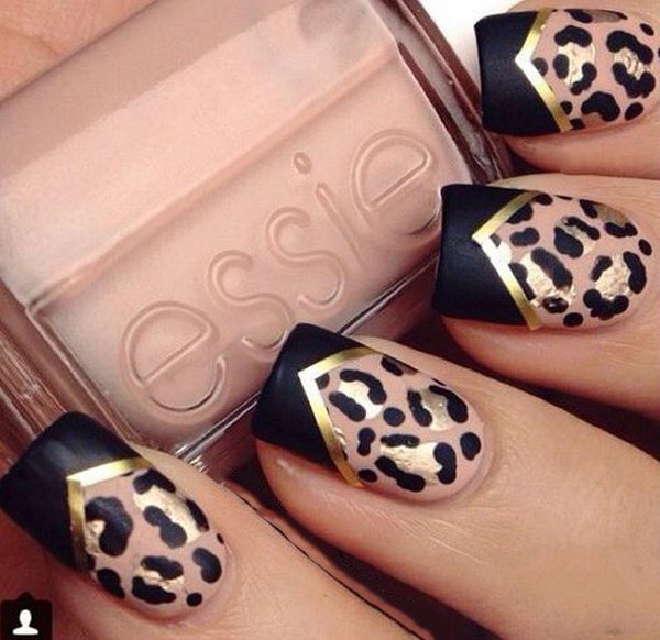  طرح ناخن پلنگی طلایی