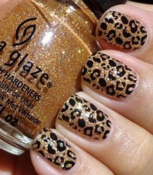  طرح ناخن پلنگی طلایی