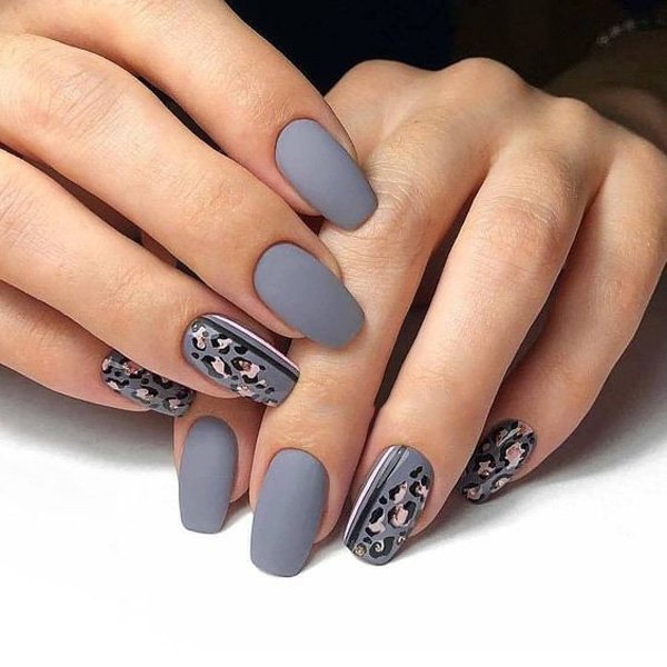  طرح ناخن پلنگی طوسی