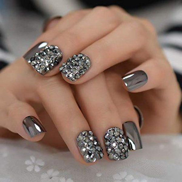  طرح ناخن پلنگی طوسی