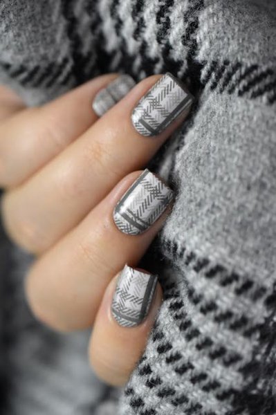  طرح ناخن پلنگی طوسی