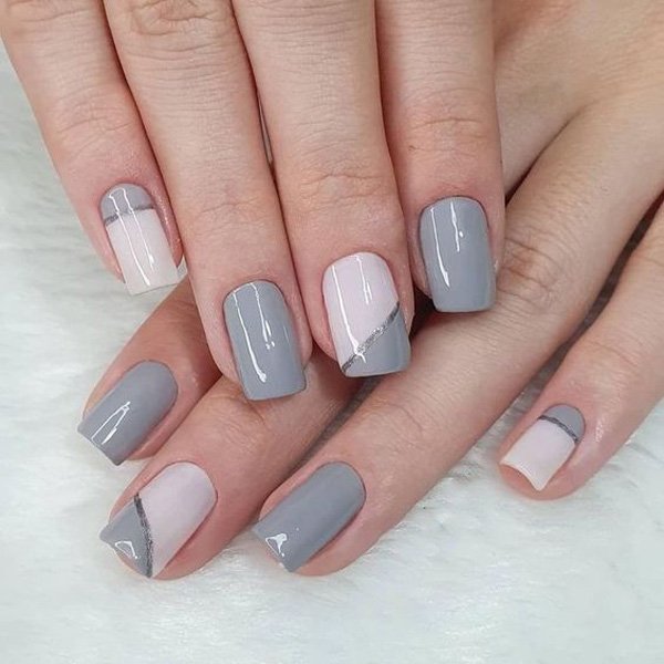  طرح ناخن پلنگی طوسی