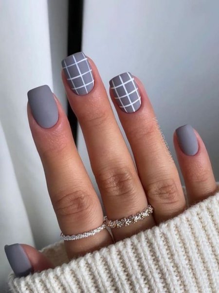  طرح ناخن پلنگی طوسی