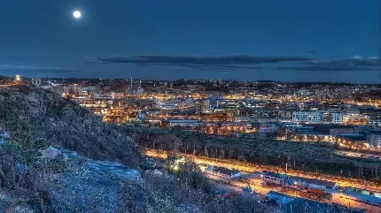  عکس شهر در شب با کیفیت