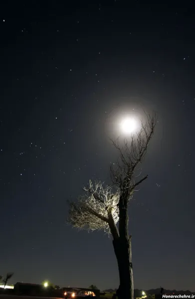 عکس ماه در شب واقعی از نزدیک