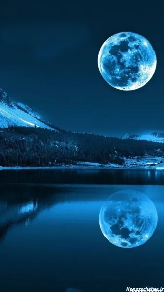 عکس ماه در شب واقعی از نزدیک