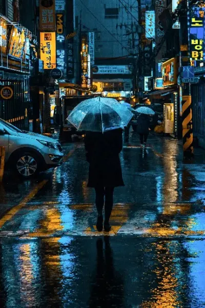  عکس باران در شب